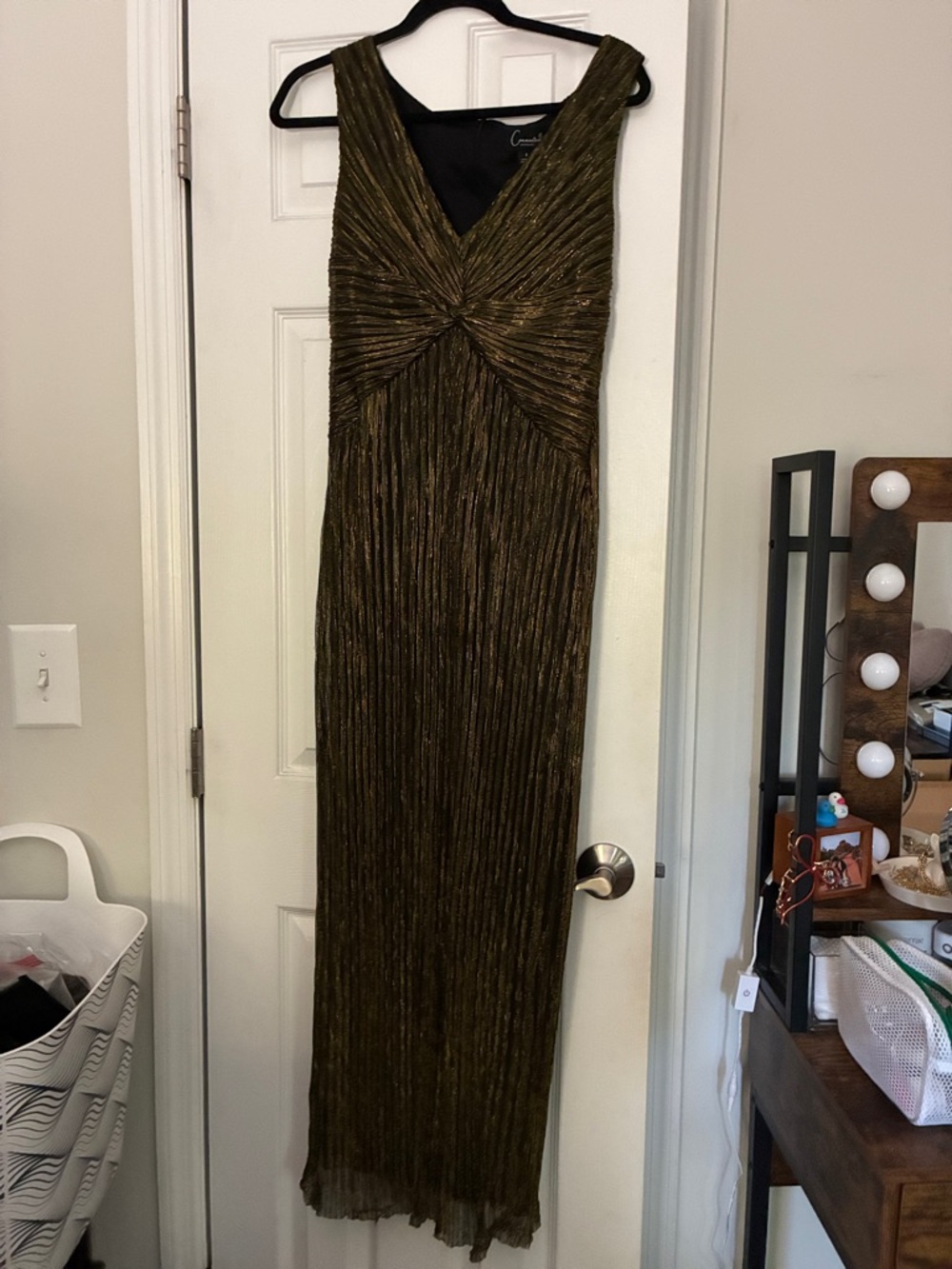 Metallic Gold Evening Gown